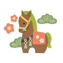 馬（うま・ウマ）のイラスト