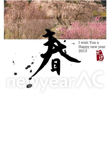 桜 写真年賀状