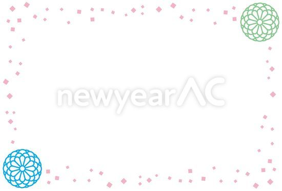 正月枠 No 年賀状素材 21 令和3年 丑年 なら年賀状ac