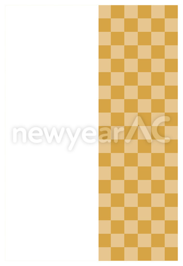 市松模様半分　金