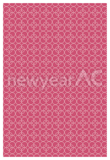 円で描かれた連続模様　赤