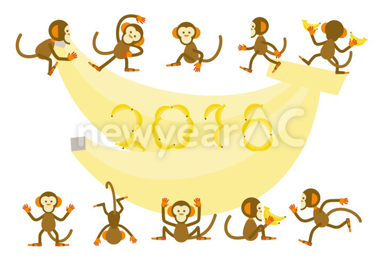 猿の動きとバナナ　2016