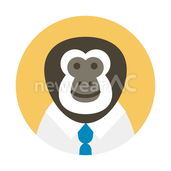 白黒サラリーマン猿
