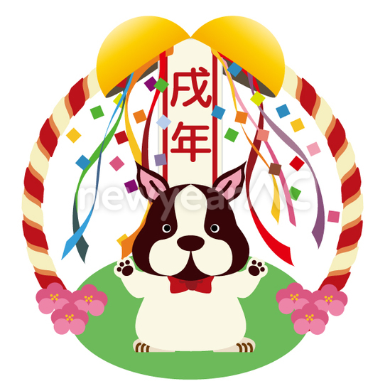 くす玉と犬3