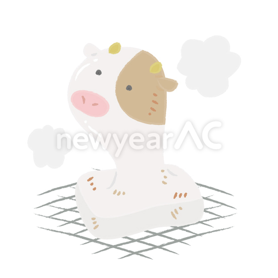 丑の餅 No 年賀状素材 21 令和3年 丑年 なら年賀状ac 丑の餅 No 年賀状素材 21 令和3年 丑年 なら年賀状ac