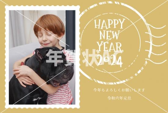 扇子をもって二本足で立っているかわいい辰