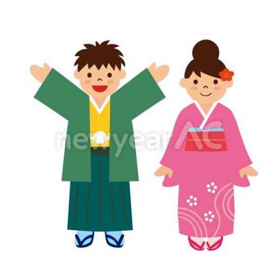 和装　着物姿の子供