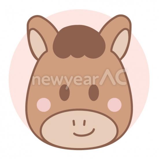 笑顔の茶色の馬