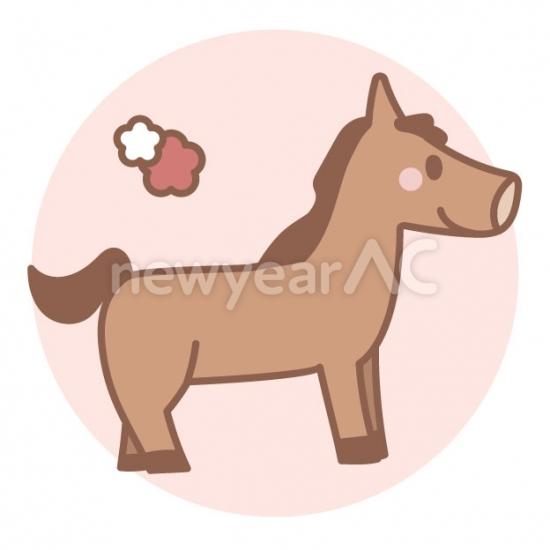 横向きの茶色の馬
