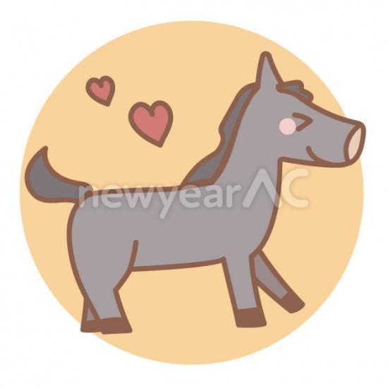 横向きの黒い馬