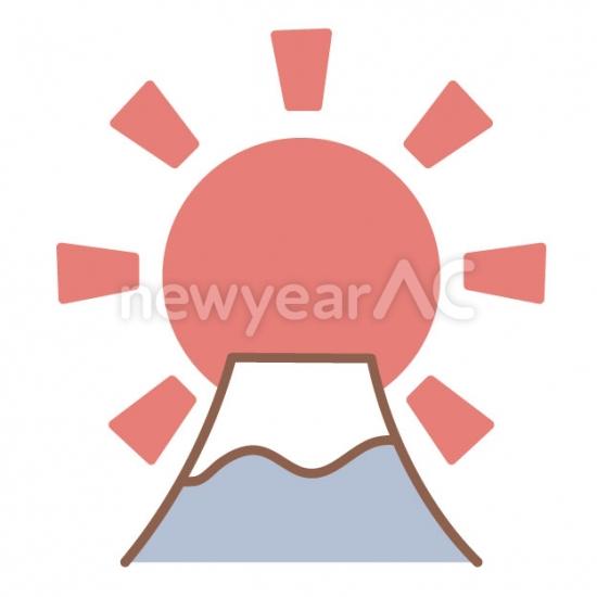 富士山と初日の出