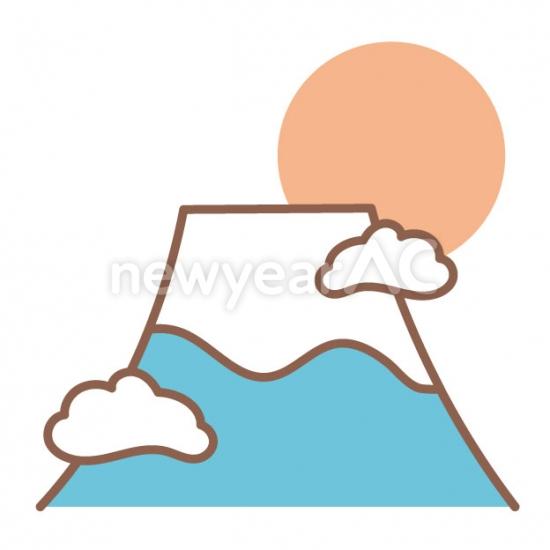 雲と富士山と初日の出