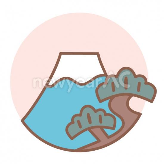 富士山と松