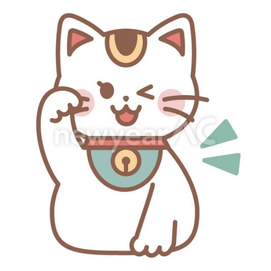 白の招き猫