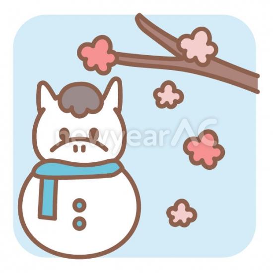 馬の雪だるま
