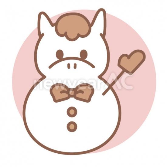 馬の雪だるま