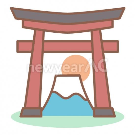 鳥居と富士山