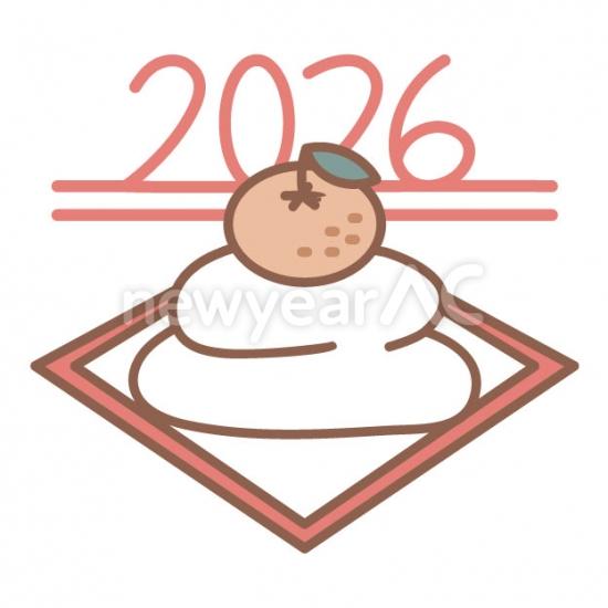 2026のロゴと鏡餅
