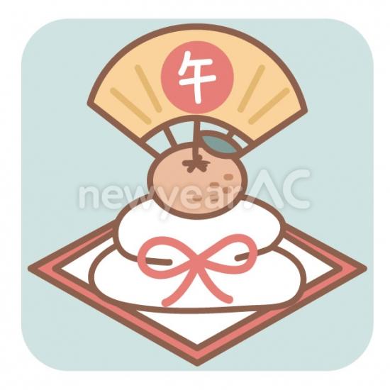扇子と鏡餅