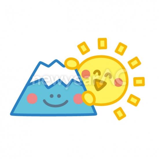 日の出と富士山