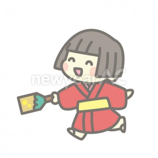 羽付き　女の子