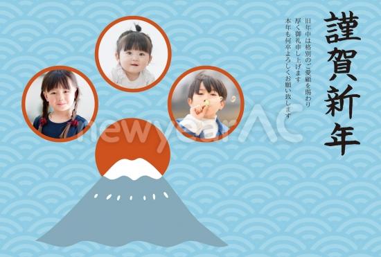 富士山と青海波の爽やか和テイスト