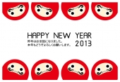 HAPPY NEW YEAR たくさんのだるま2