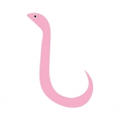 へび　ピンク