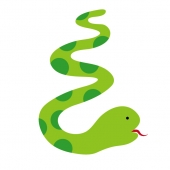 くねくね蛇　緑
