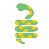 水玉の蛇　緑