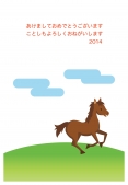 草原をかける馬