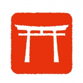 スタンプ　鳥居