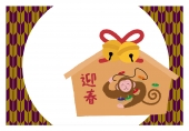 猿の干支絵馬
