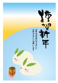 雪うさぎを照らす行燈