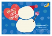 雪だるまフレーム年賀状