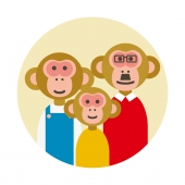 猿の家族　白