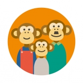 猿の家族　オレンジ