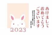 うさぎイラストのシンプル年賀状