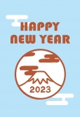 富士山年賀状　縦