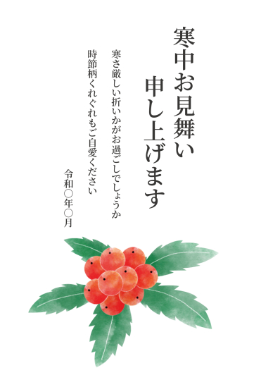 寒中見舞い　千両