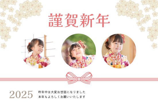 花と水引　写真フレーム