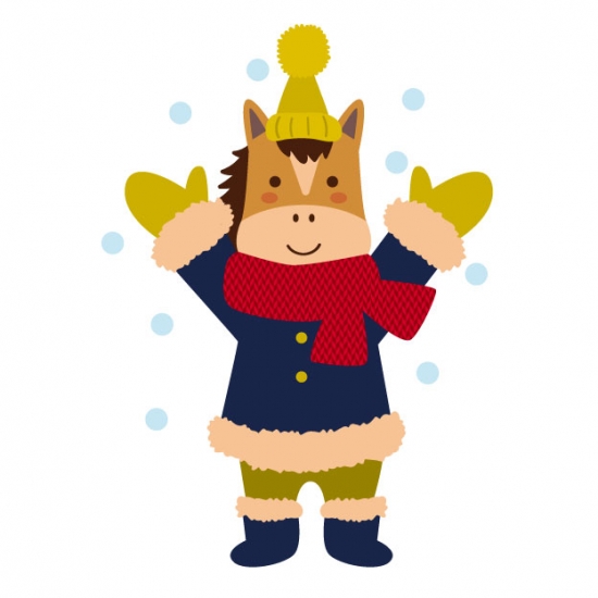 雪と馬
