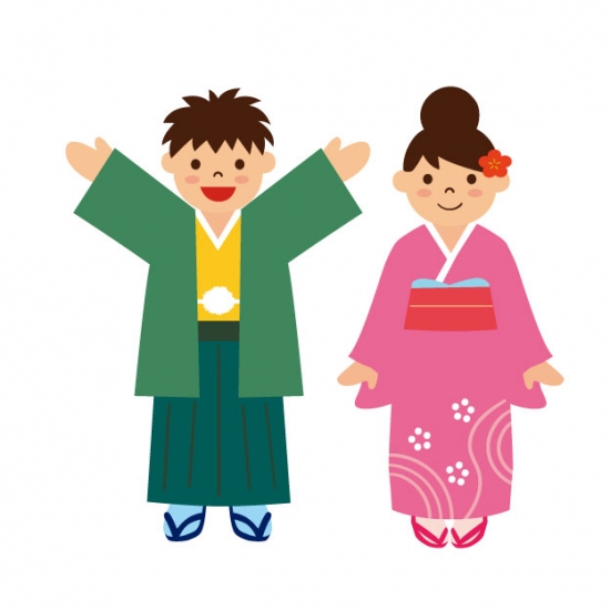 和装　着物姿の子供