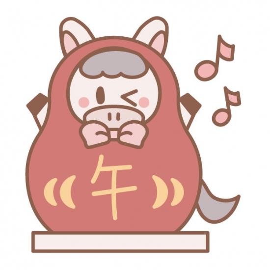 白い馬のだるま