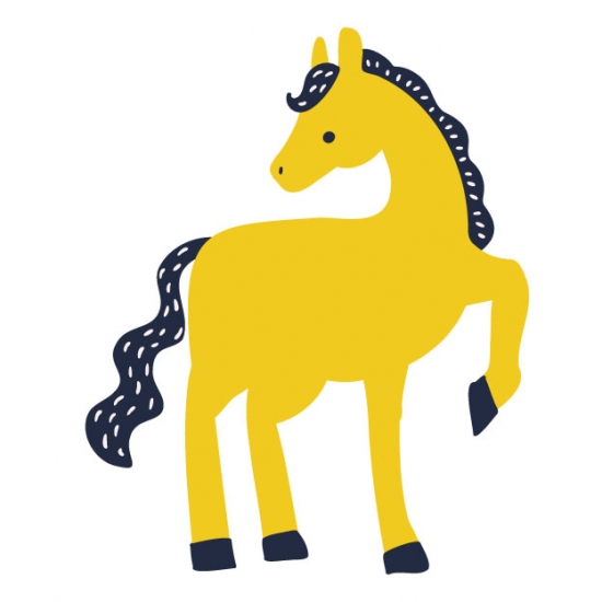 黄色の馬