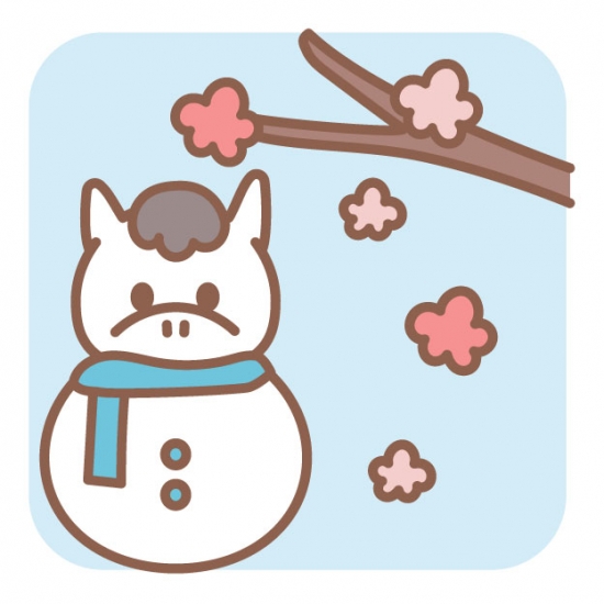 馬の雪だるま