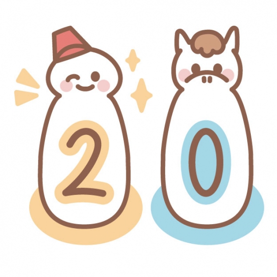 雪だるまと2026のロゴ　前半