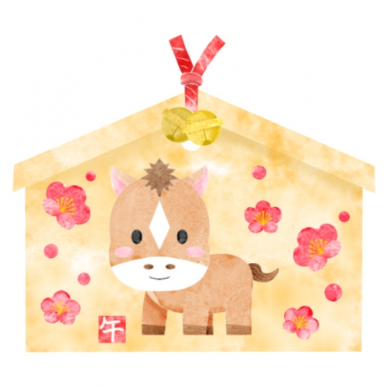 絵馬に描かれた干支の馬