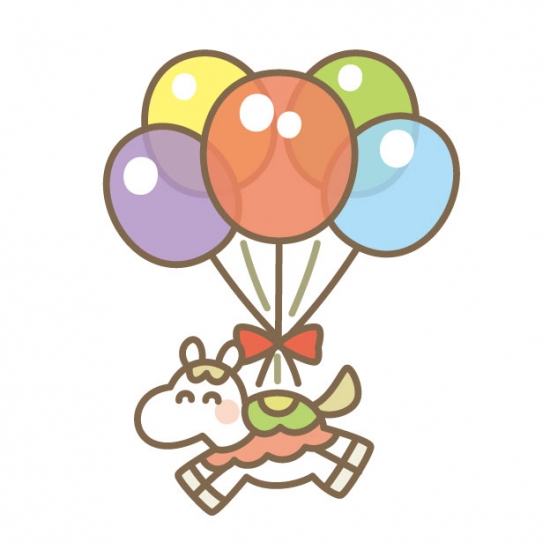 神馬と風船