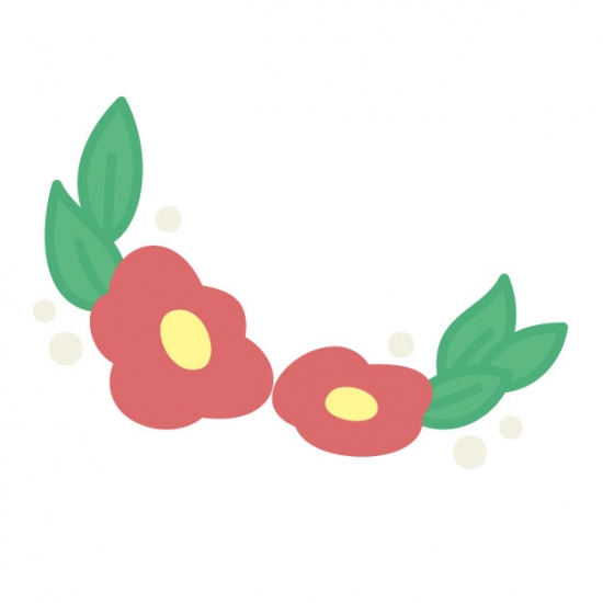 角イラスト椿